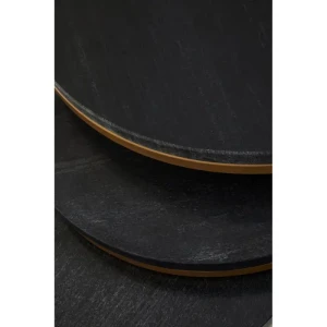 Violet Nest Of Three Black Marble Top Tables