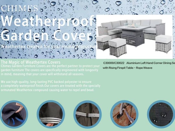 Cover Pack for Chimes Monaco Left Hand Corner Firepit Set