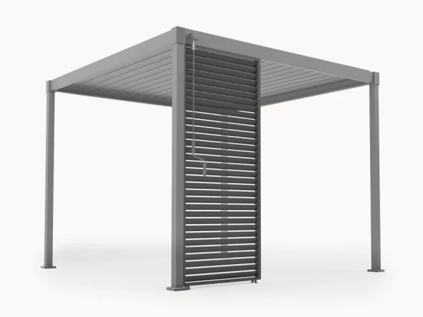 Nova - Shadow 1.0 Fixed Louvre Side Wall Panel (Alu/Steel) - Grey