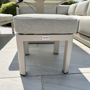 Chimes-Portofino Aluminium & Rope Casual Corner Corner Dining Set With Rising Table - Cream