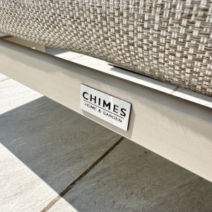 Chimes-Portofino Aluminium & Rope Casual Corner Corner Dining Set With Rising Table - Cream