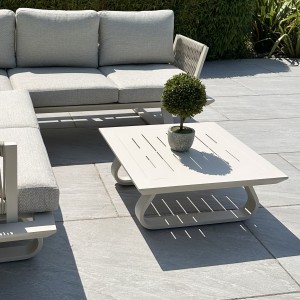 Chimes - Cagliari Aluminium Casual Corner Sofa Set With Coffee Table