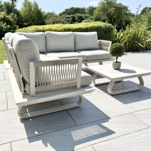 Chimes - Cagliari Aluminium Casual Corner Sofa Set With Coffee Table