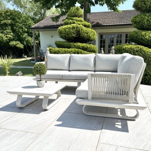 Chimes - Cagliari Aluminium Casual Corner Sofa Set With Coffee Table