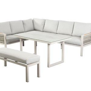 Chimes - Lucca Aluminium Casual Corner Dining Set - Left Hand