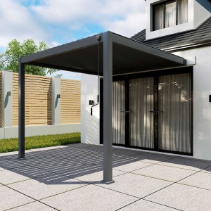 Nova - Titan Wall-Mounted Aluminium Pergola - Grey
