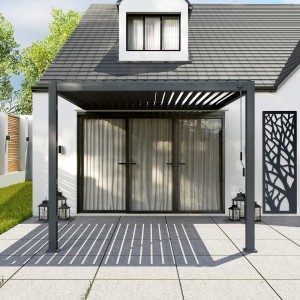 Nova - Titan Wall-Mounted Aluminium Pergola - Grey