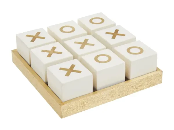 Beckford Games White and Gold Noughts and Crosses