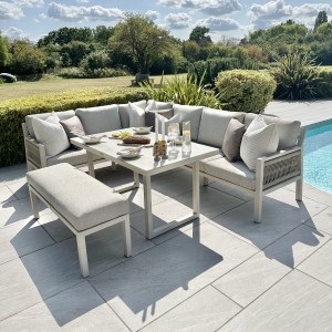 Chimes - Lucca Aluminium Casual Corner Dining Set - Left Hand