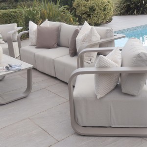 Chimes - Capri 3 Seat Aluminium Sofa Set With Coffee Table