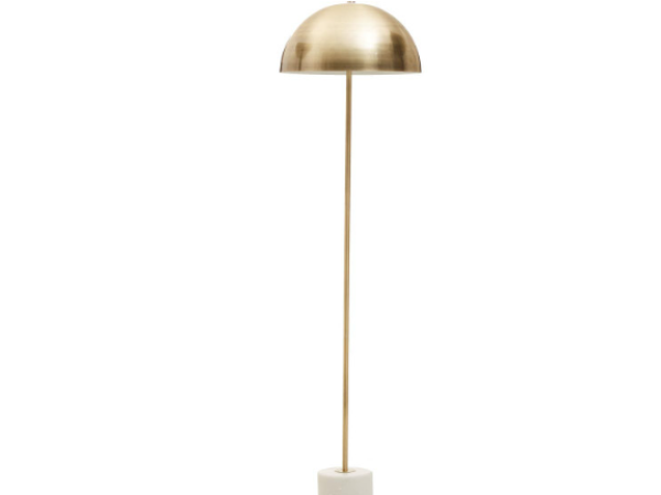 Maddy Floor Lamp in Brushed Brass and Marble Base