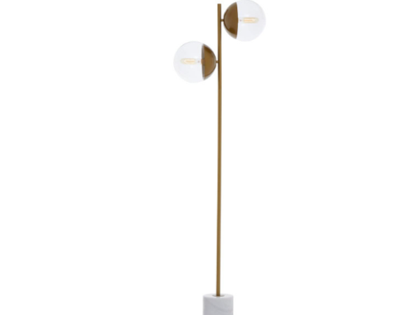 Revel Two Light Gold Finish Floor Lamp
