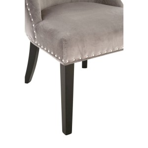Rendal Park Grey Velvet With Tufted Back Dining Chair