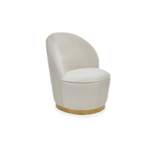 Kids Teigan Cream Velvet Gold Base Chair