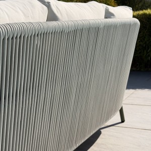 Nova - Ashley Chaise Sofa Lounging Set with Square Coffee Table - Green