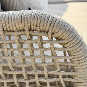 Nova - Summer Corner Sofa Set with Round Coffee Table & Side Table - Beige