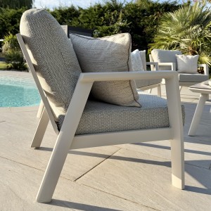 Nova - Phoenix 3 Seater Sofa Set with Rectangular Coffee Table - Pebble