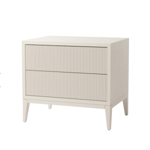 Riva White Finish Wide Bedside Table