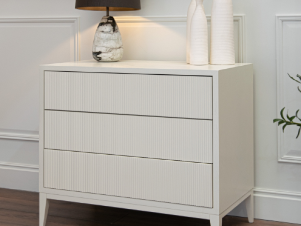 Riva RVA White Finish 3 Drawer Chest