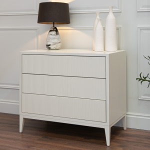 Riva RVA White Finish 3 Drawer Chest