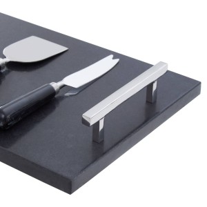 Noa Black Marble Cheese Board and Knife Set