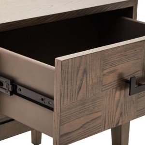 Maya One Drawer Antique Grey Side Table