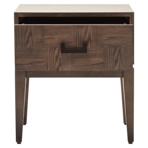 Maya One Drawer Antique Grey Side Table