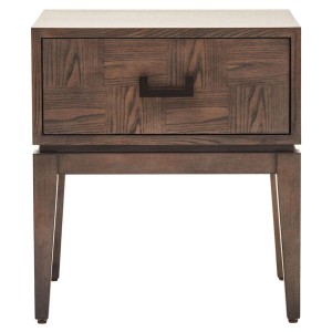 Maya One Drawer Antique Grey Side Table