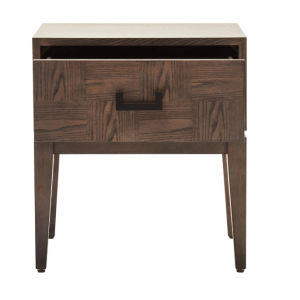 Maya One Drawer Antique Grey Side Table