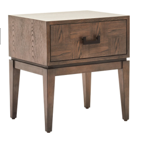 Maya One Drawer Antique Grey Side Table