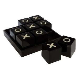 Beckford Games Small Black and White Noughts & Crosses Game
