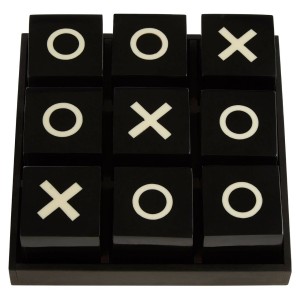 Beckford Games Small Black and White Noughts & Crosses Game