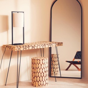 Luna Black Metal Table Lamp with Grey Shade