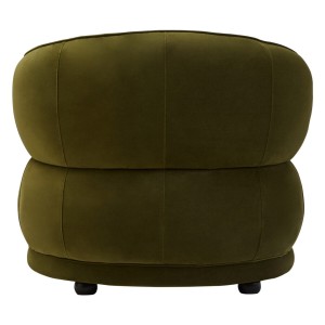 Farrah Forest Green Curved Velvet Chair