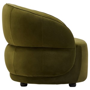 Farrah Forest Green Curved Velvet Chair