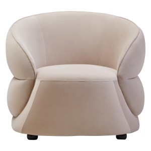 Farrah Stone Velvet Curved Chair