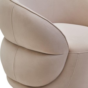 Farrah Stone Velvet Curved Chair