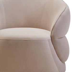 Farrah Stone Velvet Curved Chair