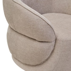 Farrah Taupe Chenille Curved Chair