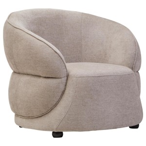 Farrah Taupe Chenille Curved Chair
