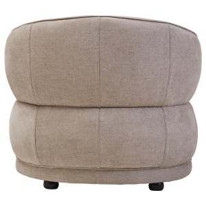 Farrah Taupe Chenille Curved Chair