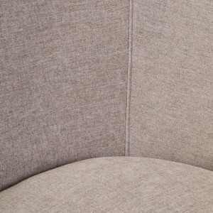 Farrah Taupe Chenille Curved Chair
