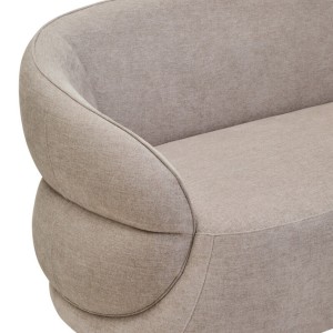 Farrah Taupe Chenille Three Seater Sofa