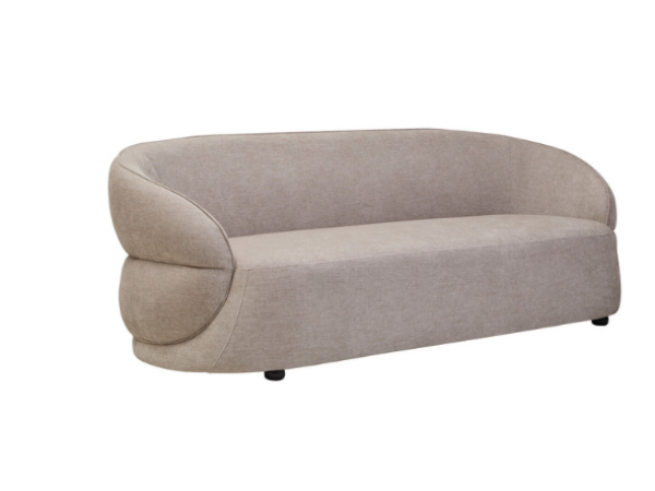 Farrah Taupe Chenille Three Seater Sofa
