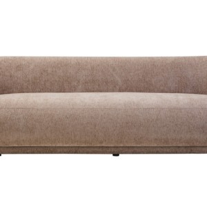 Kyle Deep Stone Chenille Curved Three Seater Sofa