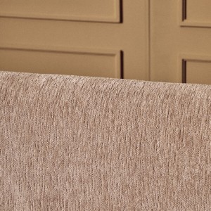 Kyle Deep Stone Chenille Curved Three Seater Sofa