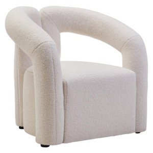 Evana Ivory Boucle Statement Chair