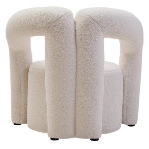 Evana Ivory Boucle Statement Chair