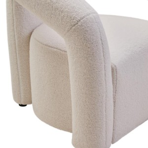 Evana Ivory Boucle Statement Chair