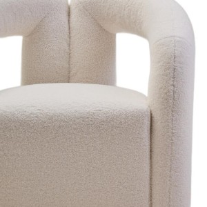 Evana Ivory Boucle Statement Chair